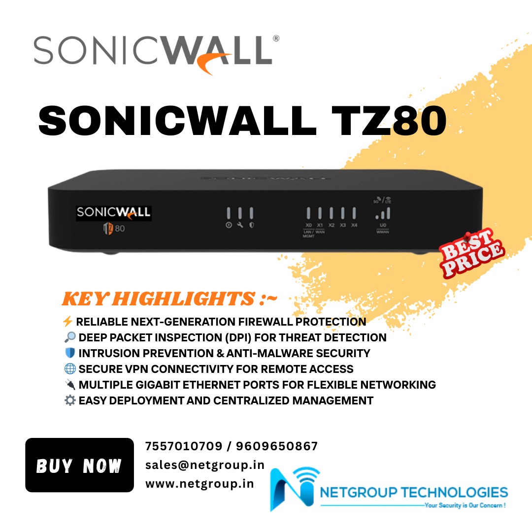 TZ80 – Small Office / WFH (25-30 users)