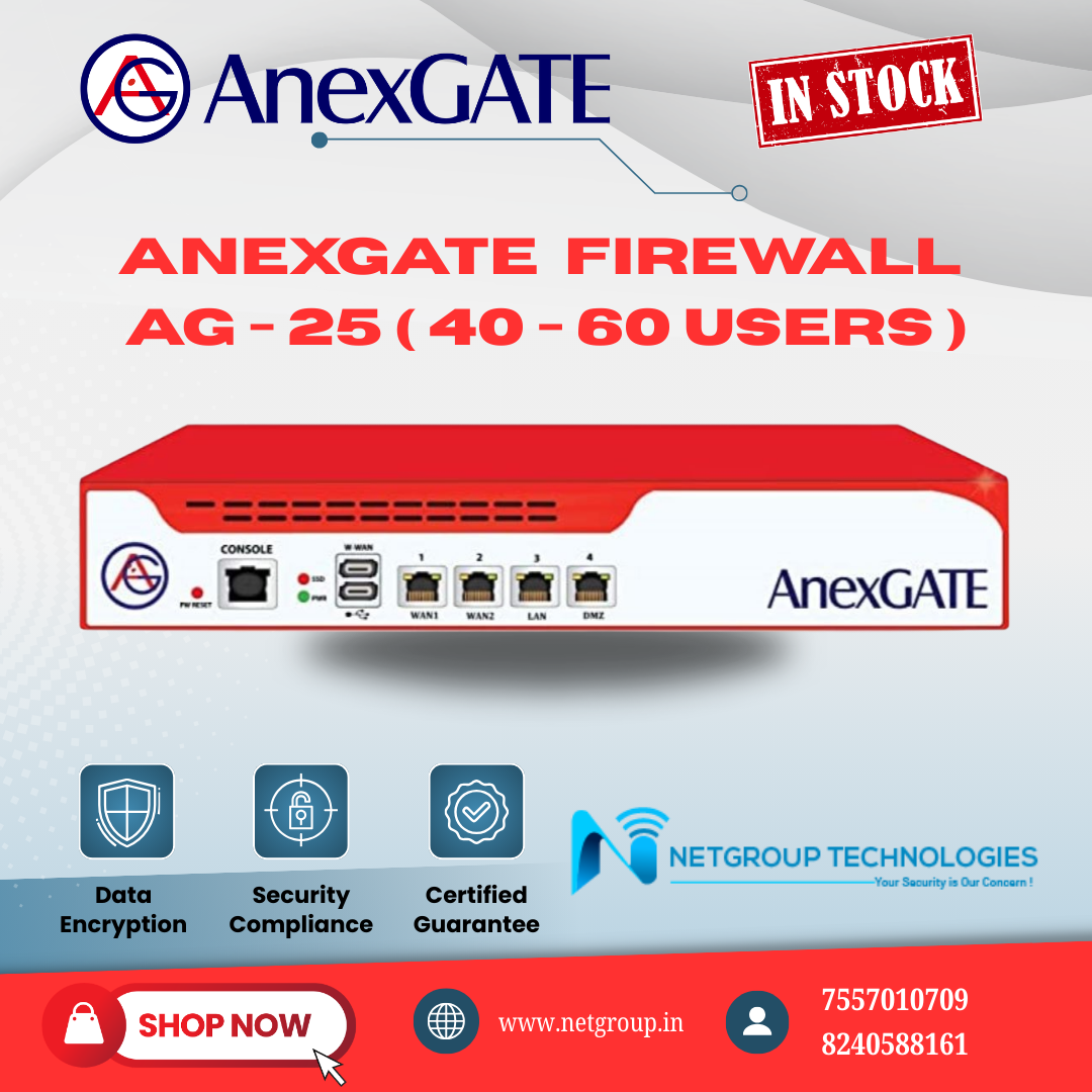 ANEXGATE  FIREWALL  AG - 25 ( 40 - 60 USERS )